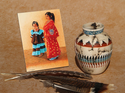 Ted Sorensen "On Day, Our Time, Native American Art Mini Panel Print - Ted Sorensen, Western Art