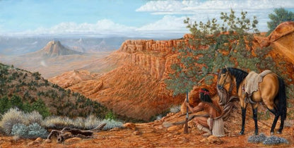 "The Sentry" ... Native American Art Limited-Edition Canvas Print - Ted Sorensen, Western Art